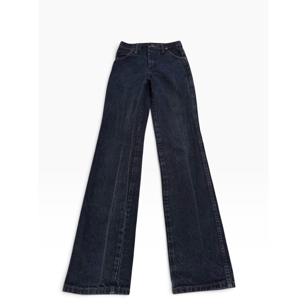 Wrangler Cowboy Cut Slim Fit Jeans Dark Wash Indigo 13MWSPI 26x34 Kids Western